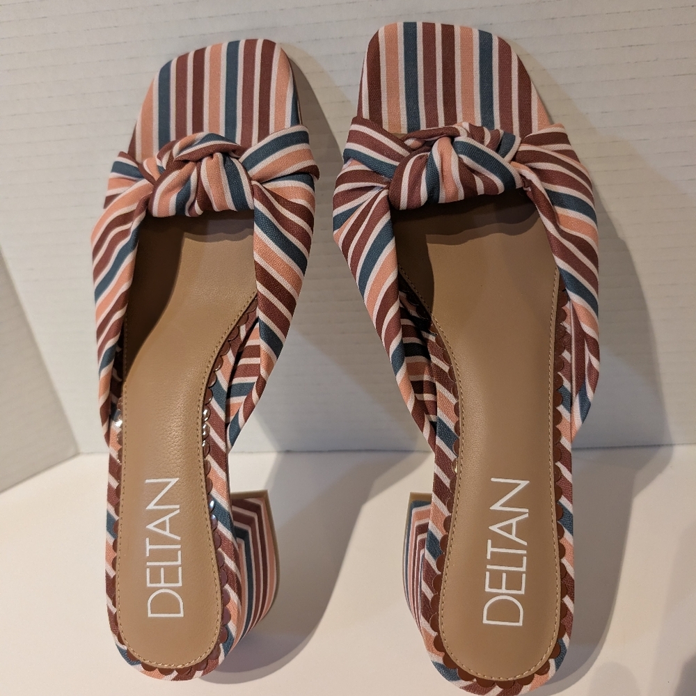 Deltan "Georgie" Striped Sandal‎ Sz. 8.5